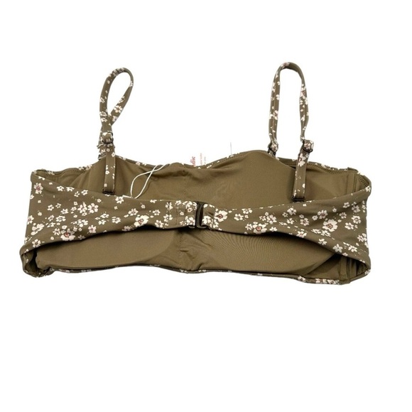 Andie Swim The Bora Bora Bandeau Bikini Top- Ditsy Floral Olive - Picture 4 of 6